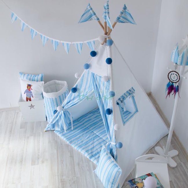 Флажки к вигваму Blue Stripes (4 шт.), Арт. vv040108