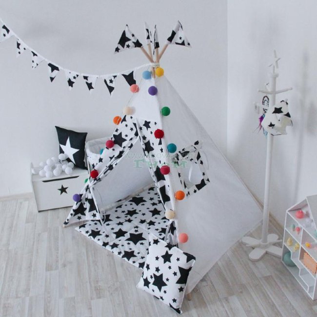 Флажки к вигваму Black Stars (4 шт.), Арт. vv040140