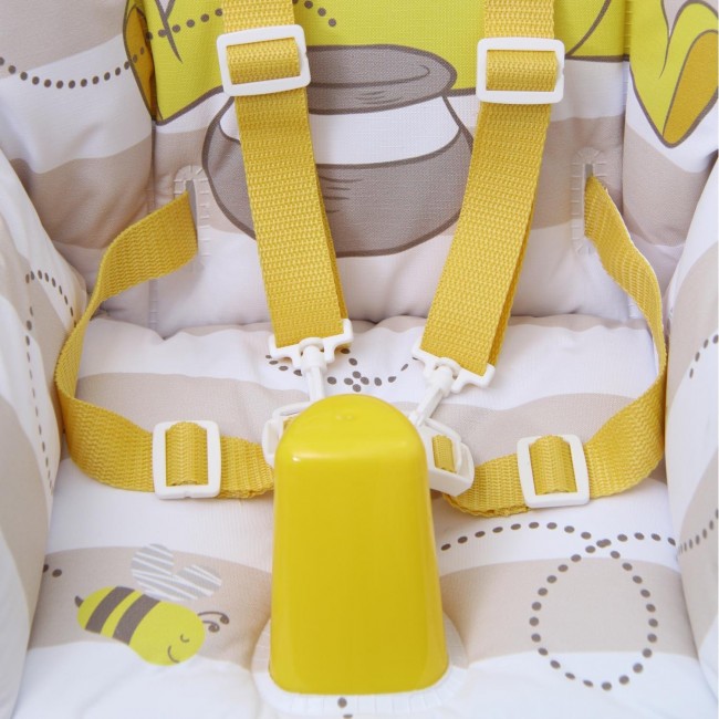 Стульчик для кормления Polini kids Disney baby 470 Медвежонок Винни "Чудестный день" желтый