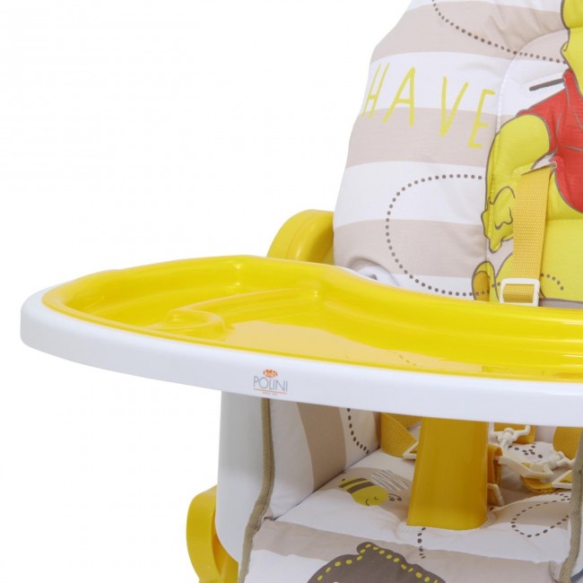 Стульчик для кормления Polini kids Disney baby 470 Медвежонок Винни "Чудестный день" желтый