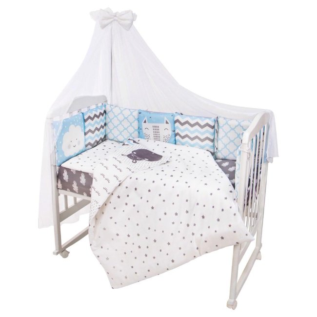 Комплект в кроватку универсальный 17 пр. «BABY BOO BLUE»